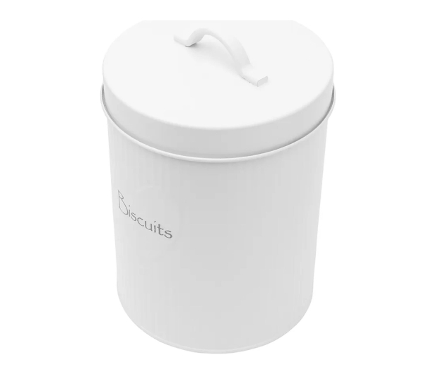 Altom Puszka metalowa z reliefem prążki 13,5x17 cm dek. Biscuit - 1580536 - zdjęcie 3